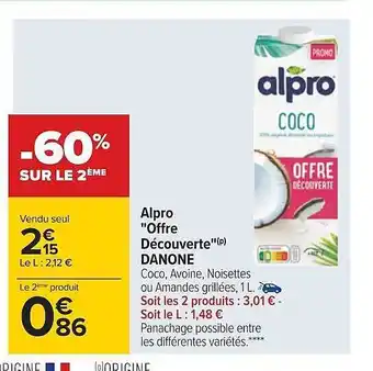 Carrefour Alpro offre