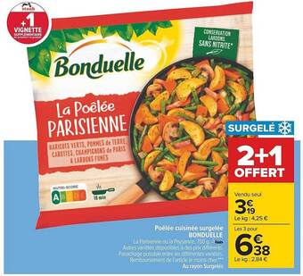 Carrefour Poêlée cuisinée surgelée bonduelle offre