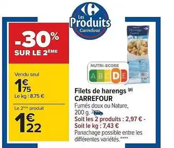 Carrefour Filets de harengs carrefour offre