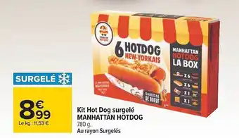 Carrefour Kit hot dog surgelé manhattan hotdog offre