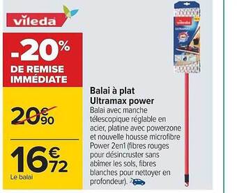 Carrefour Balai à plat ultramax power offre