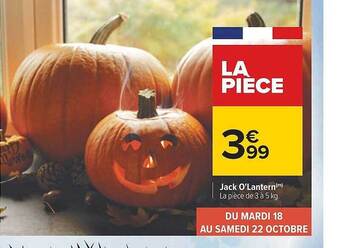 Carrefour Jack o'lantern offre