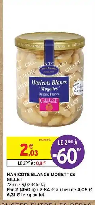Intermarché Haricots blancs mogettes gillet offre