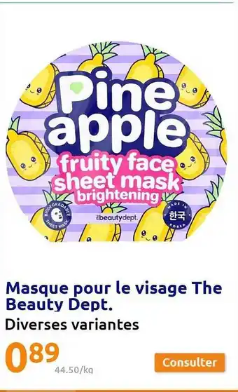 Masque pour le visage the beauty dept.