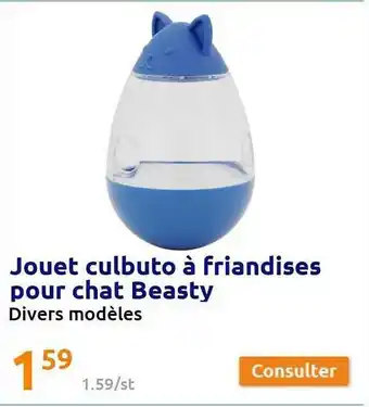 Action Jouet culbuto à friandises pour chat beasty offre