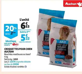 Auchan Croquettes pour chien auchan offre