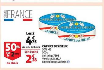 Auchan Caprice des dieux offre