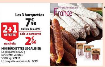 Auchan Mini bûchettes le galibier offre