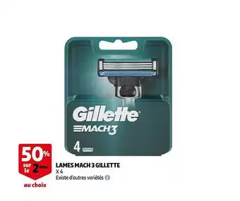 Auchan Lames mach 3 gillette offre