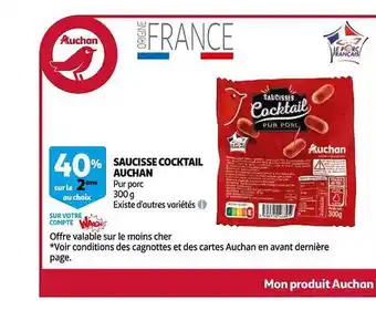 Auchan Saucisse cocktail auchan offre