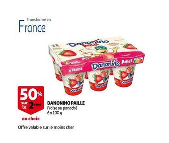 Auchan Danonino paille offre