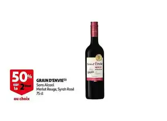 Grain d'envie sans alcool merlot rouge, syrah rosé