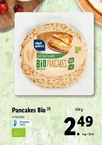 Lidl Pancakes bio chef select offre