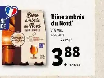Lidl Bière ambrée du nord saveurs de nos régions offre