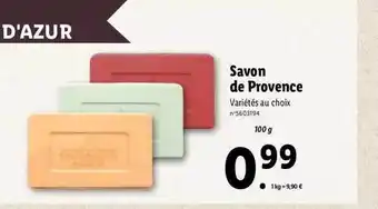 Lidl Savon de provence offre