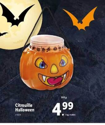 Lidl Citrouille halloween offre