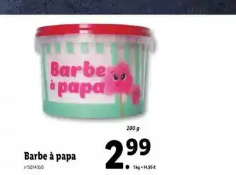 Lidl Barbe à papa offre