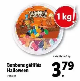 Lidl Bonbons gélifiés halloween offre