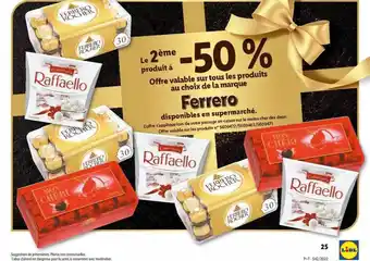 Lidl La marque ferrero offre