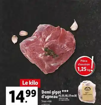 Lidl Demi gigot*** d'agneau offre