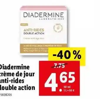 Lidl Diadermine crème de jour anti-rides double action offre