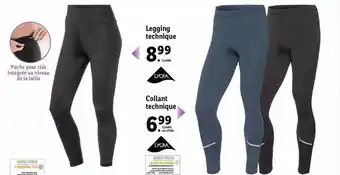 Lidl Legging technique lycra, collant technique lycra offre