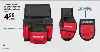 Lidl Sacoche à outils ou porte-marteau et étui de ceinture parkside offre