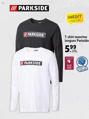 Lidl T-shirt manches longues parkside offre