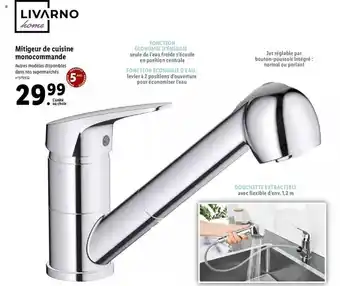 Lidl Mitigeur de cuisine monocommande livarno home offre