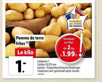 Lidl Pomme de terre frites offre