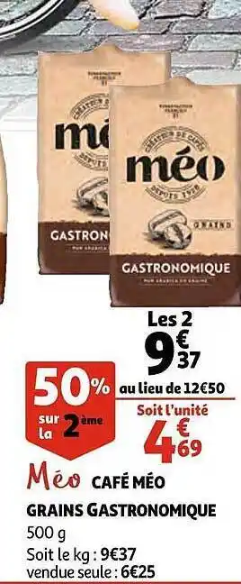 Auchan Café méo grains gastronomique offre