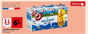 Auchan Lait demi-écrémé auchan offre