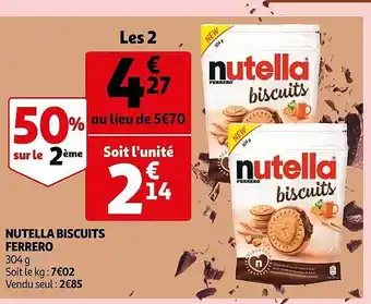 Auchan Nutella biscuits ferrero offre