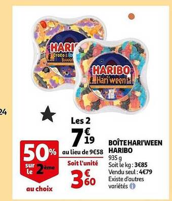 Auchan Boîte hari'ween haribo offre