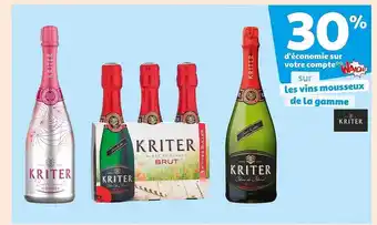Auchan Les vins mousseux de la gamme kriter offre