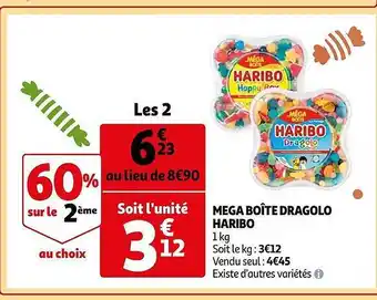 Auchan Méga boîte dragolo haribo offre