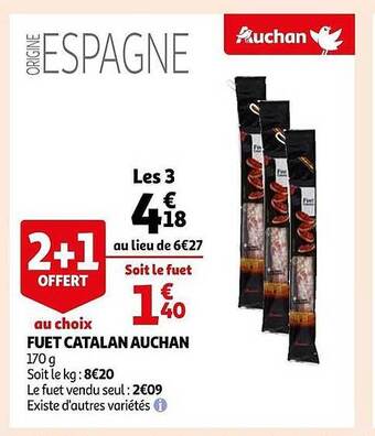 Auchan Fuet catalan auchan offre