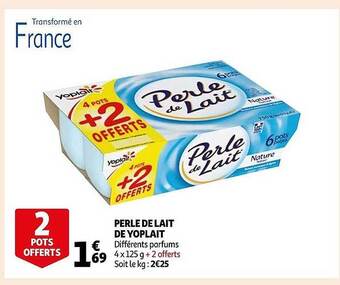 Auchan Perle de lait de yoplait offre
