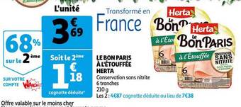 Auchan Le bon paris à l'étouffée herta offre