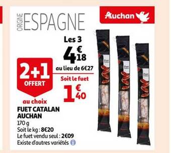 Auchan Fuet catalan auchan offre