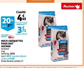 Auchan Multi-croquettes pour chat auchan offre