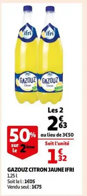 Auchan Gazouz citron jaune ifri offre