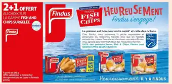 Auchan La gamme fish and chips surgelée findus offre