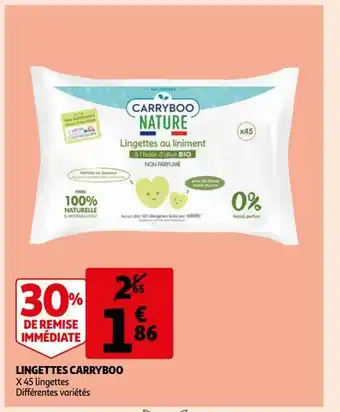 Auchan Lingettes carryboo offre