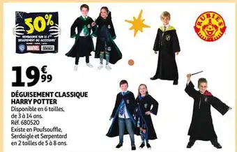 Auchan Déguisement classique harry potter offre
