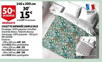 Auchan Couette imprimée simple face offre