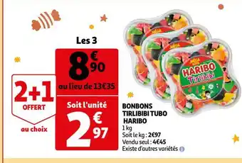 Auchan Bonbons tirlibibi tubo haribo offre