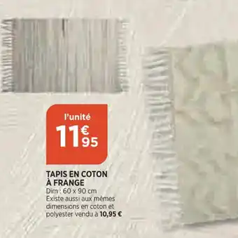 Bi1 Tapis En Coton A Frange offre