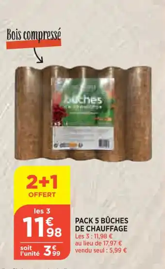 Bi1 Pack 5 Buches De Chauffage offre