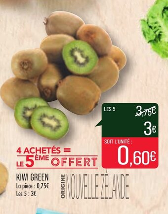 Match Kiwi Green offre